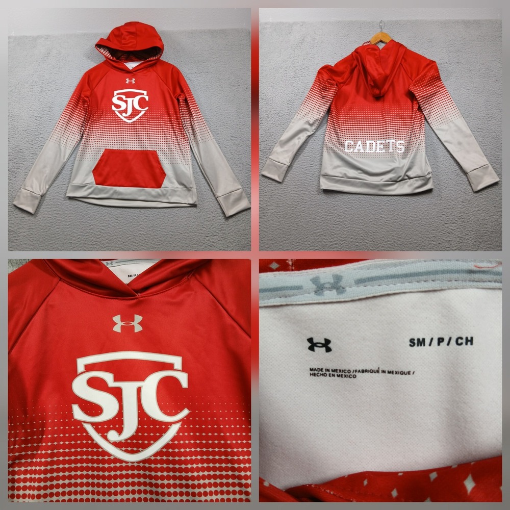 St‎ Johns College Cadets Under Armour Hoodie Youth Small Red Gray